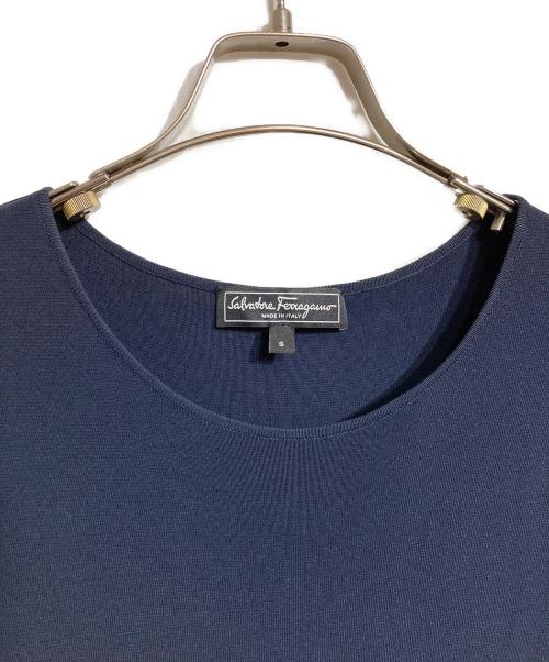 Salvatore Ferragamo（サルヴァトーレ フェラガモ）Salvatore Ferragamo (サルヴァトーレ フェラガモ) 半袖ワンピース/short sleeve dress ネイビー サイズ:Sの古着・服飾アイテム