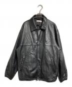 BEAUTY&YOUTHビューティーアンドユース）の古着「レザー コーチ ジャケット」｜ブラック