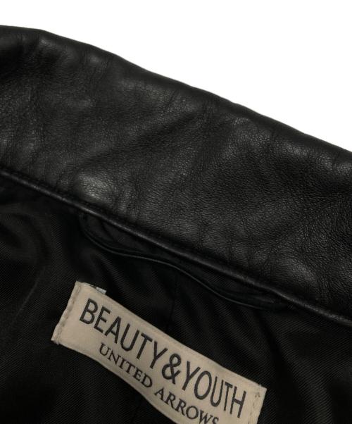BEAUTY&YOUTH（ビューティーアンドユース）BEAUTY&YOUTH (ビューティーアンドユース) レザー コーチ ジャケット ブラック サイズ:Lの古着・服飾アイテム