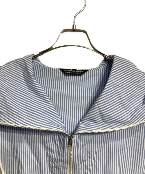 COMME des GARCONS HOMME DEUX（コムデギャルソン オム ドゥ）COMME des GARCONS HOMME DEUX (コムデギャルソン オム ドゥ) NINJAアノラックフーディー/Ninja Anorak/Ninja Hoodie  ブルー×ホワイト サイズ:Mの古着・服飾アイテム