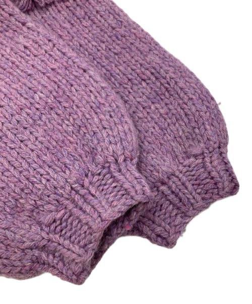 LEINWANDE（ラインヴァンド）LEINWANDE (ラインヴァンド) Cable Short Cardigan パープル サイズ:Freeの古着・服飾アイテム