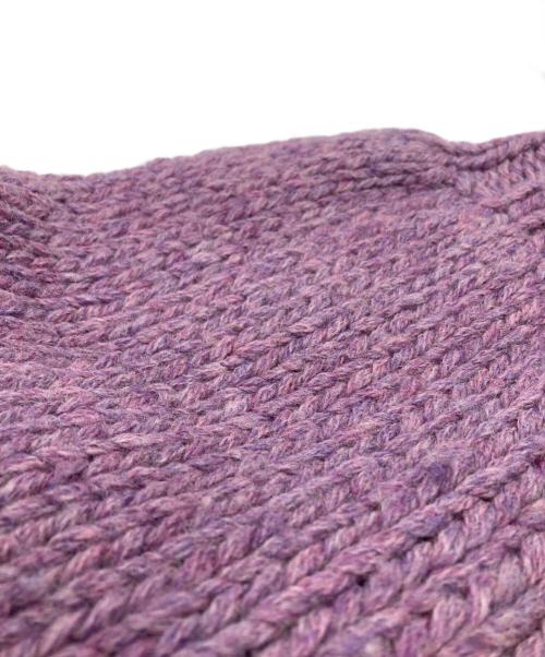 LEINWANDE（ラインヴァンド）LEINWANDE (ラインヴァンド) Cable Short Cardigan パープル サイズ:Freeの古着・服飾アイテム