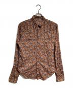 MIU MIUミュウミュウ）の古着「ペイズリー柄ウエスタンシャツ/Paisley Western Shirt」｜ブラウン