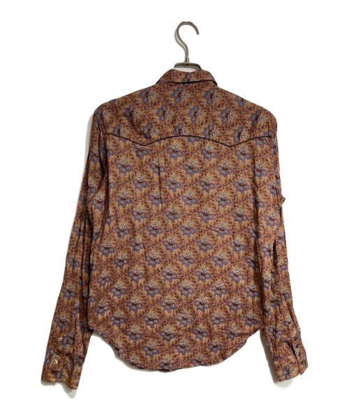 MIU MIU（ミュウミュウ）MIU MIU (ミュウミュウ) ペイズリー柄ウエスタンシャツ/Paisley Western Shirt ブラウン サイズ:40の古着・服飾アイテム
