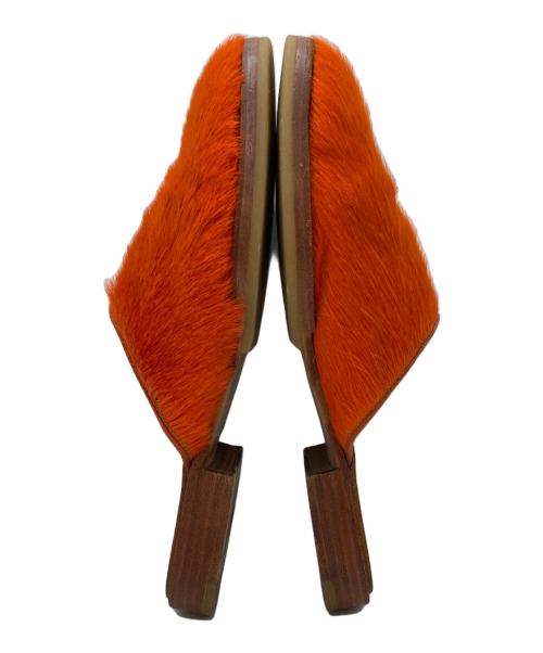 HENDER SCHEME（エンダースキーマ）HENDER SCHEME (エンダースキーマ) cheak hairミュール/ヘアリーチーク オレンジ サイズ:4の古着・服飾アイテム