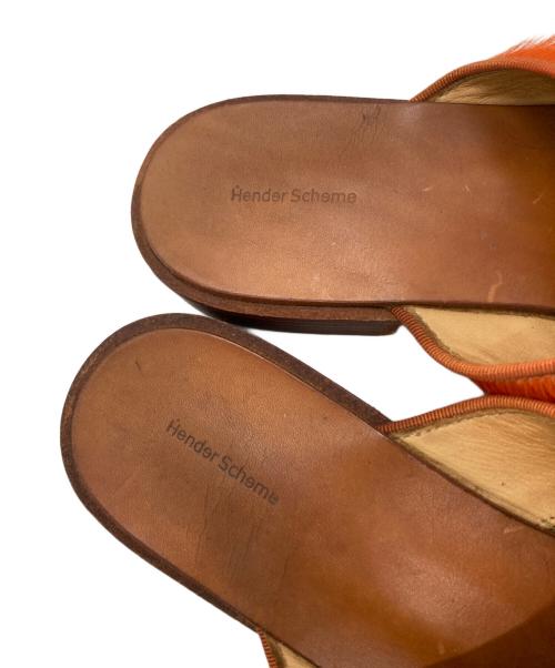 HENDER SCHEME（エンダースキーマ）HENDER SCHEME (エンダースキーマ) cheak hairミュール/ヘアリーチーク オレンジ サイズ:4の古着・服飾アイテム