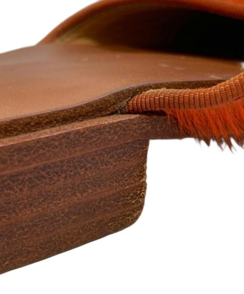 HENDER SCHEME（エンダースキーマ）HENDER SCHEME (エンダースキーマ) cheak hairミュール/ヘアリーチーク オレンジ サイズ:4の古着・服飾アイテム