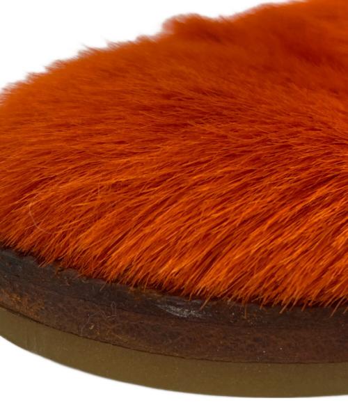 HENDER SCHEME（エンダースキーマ）HENDER SCHEME (エンダースキーマ) cheak hairミュール/ヘアリーチーク オレンジ サイズ:4の古着・服飾アイテム