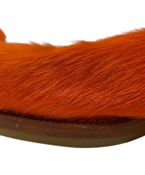 HENDER SCHEME（エンダースキーマ）HENDER SCHEME (エンダースキーマ) cheak hairミュール/ヘアリーチーク オレンジ サイズ:4の古着・服飾アイテム