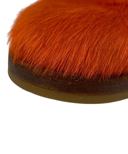 HENDER SCHEME（エンダースキーマ）HENDER SCHEME (エンダースキーマ) cheak hairミュール/ヘアリーチーク オレンジ サイズ:4の古着・服飾アイテム