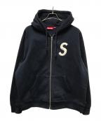 SUPREMEシュプリーム）の古着「S logo zip up hooded sweatshirt」｜ネイビー