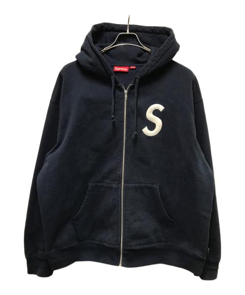 SUPREME（シュプリーム）SUPREME (シュプリーム) S logo zip up hooded sweatshirt ネイビー サイズ:ＸＬの古着・服飾アイテム