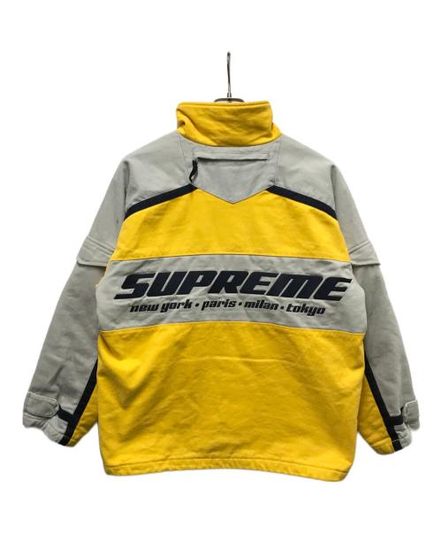 SUPREME（シュプリーム）SUPREME (シュプリーム) Brushed Twill Zip Jacket イエロー×グレー サイズ:Ｓの古着・服飾アイテム