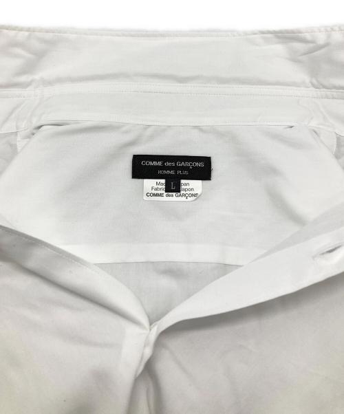 COMME des GARCONS HOMME PLUS（コムデギャルソンオムプリュス）COMME des GARCONS HOMME PLUS (コムデギャルソンオムプリュス) レギュラーカラーロングシャツ ホワイト サイズ:Lの古着・服飾アイテム