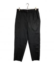 COMME des GARCONS SHIRT（コムデギャルソンシャツ）の古着「パッチワークウールポリパンツ」｜ブラック