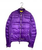 DSQUARED2ディースクエアード）の古着「ライダースダウンジャケット/Rider's down jacket」｜パープル