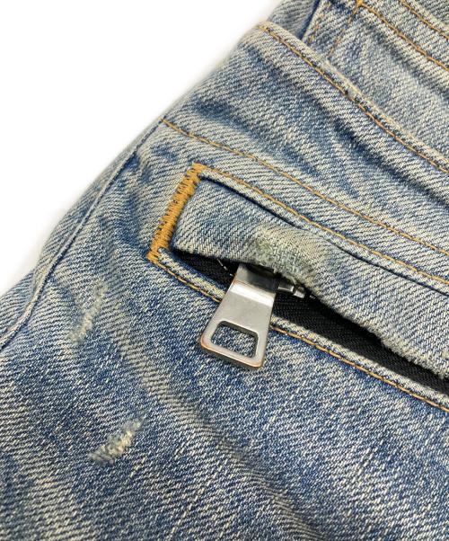 BALMAIN（バルマン）BALMAIN (バルマン) クラッシュ×ウォッシュドバイカーデニム インディゴ サイズ:30の古着・服飾アイテム