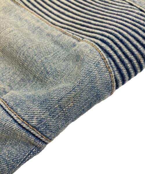 BALMAIN（バルマン）BALMAIN (バルマン) クラッシュ×ウォッシュドバイカーデニム インディゴ サイズ:30の古着・服飾アイテム