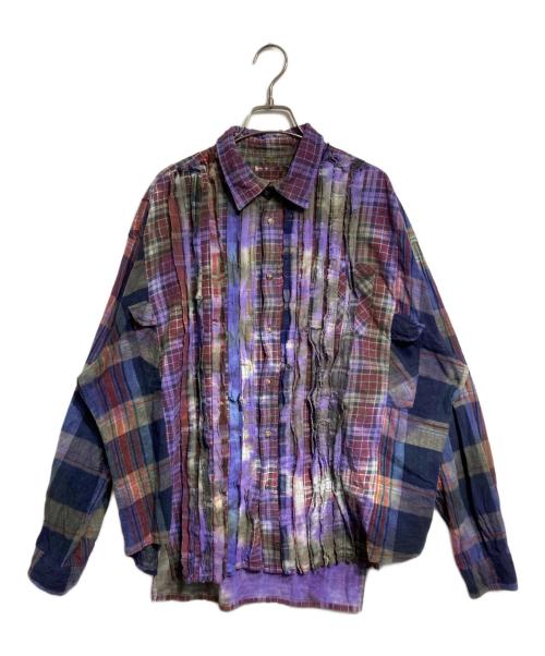 Rebuild by Needles（リビルドバイニードルス）Rebuild by Needles (リビルドバイニードルス) 再構築シャツ パープル サイズ:Ｍの古着・服飾アイテム