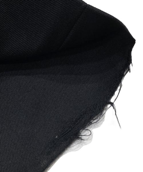 JOHN LAWRENCE SULLIVAN（ジョン ローレンス サリバン）JOHN LAWRENCE SULLIVAN (ジョン ローレンス サリバン) WOOL GABARDINE FRONT POCKET WIDE TROUSERS/ールギャバジン フロントポケット ワイドトラウザーズ ブラック サイズ:46の古着・服飾アイテム