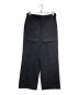 JOHN LAWRENCE SULLIVAN（ジョン ローレンス サリバン）の古着「WOOL GABARDINE FRONT POCKET WIDE TROUSERS/ールギャバジン フロントポケット ワイドトラウザーズ」｜ブラック