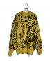 JOHN LAWRENCE SULLIVAN（ジョン ローレンス サリバン）の古着「Leopard jacquard knit sweater/レオパードジャカードニットセーター」｜イエロー