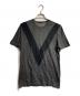LOUIS VUITTON（ルイ ヴィトン）の古着「ストライプロゴTシャツ/Striped logo T-shirt」｜グレー