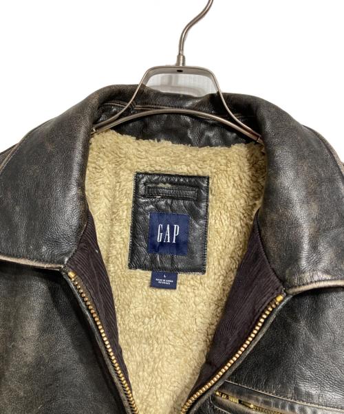 GAP（ギャップ）GAP (ギャップ) レザージャケット ブラック サイズ:Lの古着・服飾アイテム