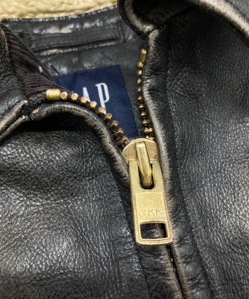 GAP（ギャップ）GAP (ギャップ) レザージャケット ブラック サイズ:Lの古着・服飾アイテム