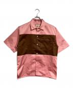 PLAN Cプランシー）の古着「カラーブロックシャツ/Color-block shirt」｜ピンク