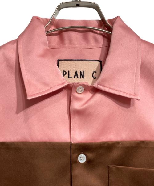 PLAN C（プランシー）Plan C (プランシー) カラーブロックシャツ/Color-block shirt ピンク サイズ:40の古着・服飾アイテム