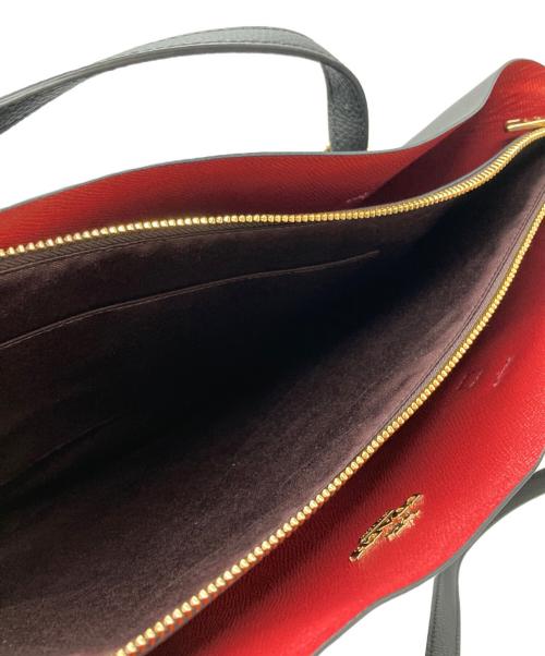 COACH（コーチ）COACH (コーチ) モリートートレザートートバッグ/mollie tote ブラックの古着・服飾アイテム