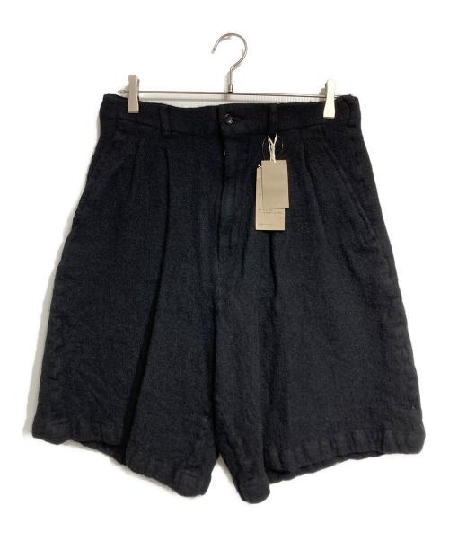 COMME des GARCONS HOMME PLUS（コムデギャルソンオムプリュス）COMME des GARCONS HOMME PLUS (コムデギャルソンオムプリュス) ウール縮絨フランネルショーツ ブラック サイズ:Sの古着・服飾アイテム
