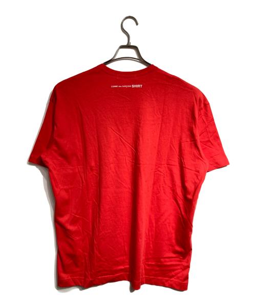 COMME des GARCONS SHIRT（コムデギャルソンシャツ）COMME des GARCONS SHIRT (コムデギャルソンシャツ) クルーネックTシャツ レッド サイズ:Mの古着・服飾アイテム