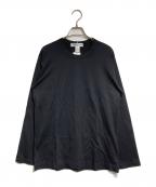 COMME des GARCONS SHIRTコムデギャルソンシャツ）の古着「コットンクルーネックL/S/Cotton crew neck」｜ブラック