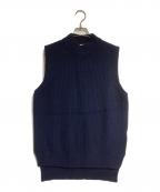 MARNIマルニ）の古着「ウールモックネックニットベスト/Wool Mock Neck Knit Vest」｜ネイビー