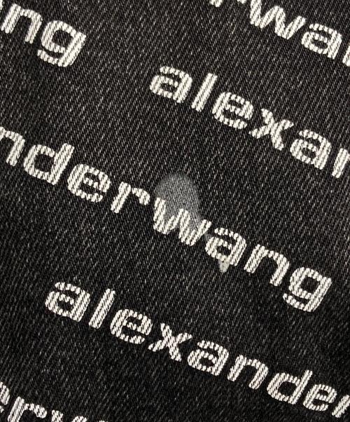 ALEXANDER WANG（アレキサンダー・ワン）ALEXANDER WANG (アレキサンダー・ワン) デニムロゴダウンジャケット ブラック サイズ:ＸＳの古着・服飾アイテム