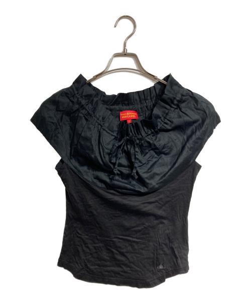 Vivienne Westwood RED LABEL（ヴィヴィアンウエストウッドレッドレーベル）Vivienne Westwood RED LABEL (ヴィヴィアンウエストウッドレッドレーベル) オーブ刺繍切替ブラウス ブラック サイズ:2の古着・服飾アイテム