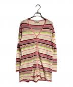 MISSONISPORTミッソーニスポーツ）の古着「レースニットロングカーディガン/Long lace knit cardigan」｜ピンク