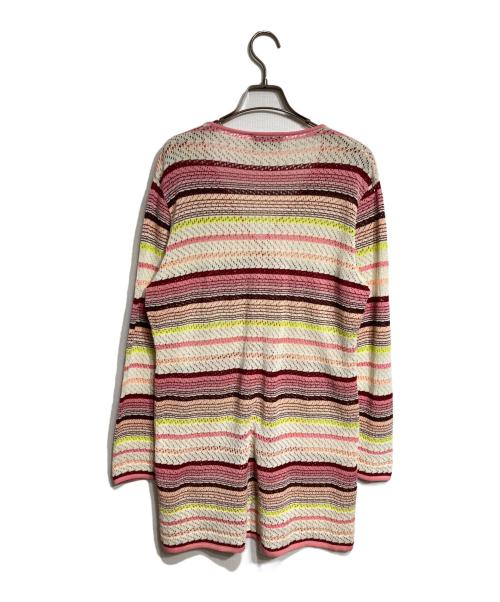 MISSONISPORT（ミッソーニスポーツ）MISSONISPORT (ミッソーニスポーツ) レースニットロングカーディガン/Long lace knit cardigan ピンク サイズ:48の古着・服飾アイテム