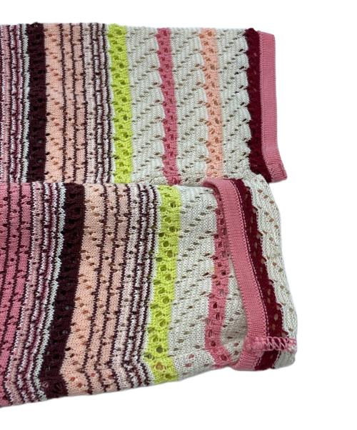 MISSONISPORT（ミッソーニスポーツ）MISSONISPORT (ミッソーニスポーツ) レースニットロングカーディガン/Long lace knit cardigan ピンク サイズ:48の古着・服飾アイテム