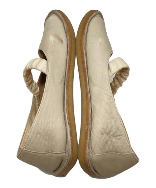 HENDER SCHEME（エンダースキーマ）HENDER SCHEME (エンダースキーマ) spearレザーバレエシューズ ベージュ サイズ:2の古着・服飾アイテム