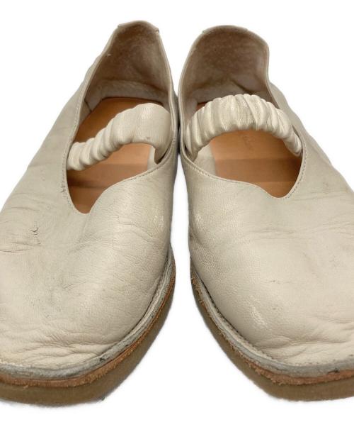 HENDER SCHEME（エンダースキーマ）HENDER SCHEME (エンダースキーマ) spearレザーバレエシューズ ベージュ サイズ:2の古着・服飾アイテム