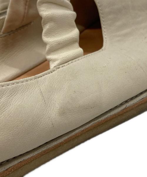 HENDER SCHEME（エンダースキーマ）HENDER SCHEME (エンダースキーマ) spearレザーバレエシューズ ベージュ サイズ:2の古着・服飾アイテム