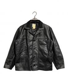 TOWN CRAFT（タウンクラフト）の古着「LEATHER RUNCHER JACKET/レザーランチャージャケット」｜ブラック