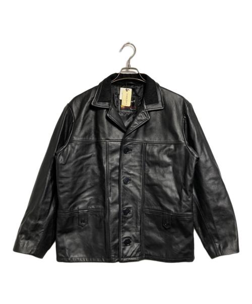 TOWN CRAFT（タウンクラフト）TOWN CRAFT (タウンクラフト) LEATHER RUNCHER JACKET/レザーランチャージャケット ブラック サイズ:Mの古着・服飾アイテム
