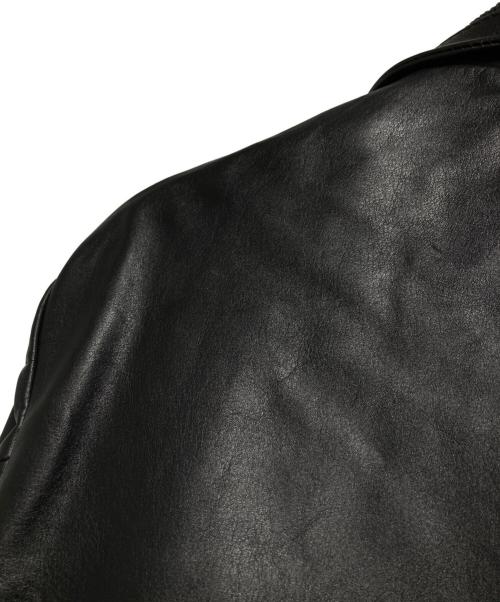 TOWN CRAFT（タウンクラフト）TOWN CRAFT (タウンクラフト) LEATHER RUNCHER JACKET/レザーランチャージャケット ブラック サイズ:Mの古着・服飾アイテム