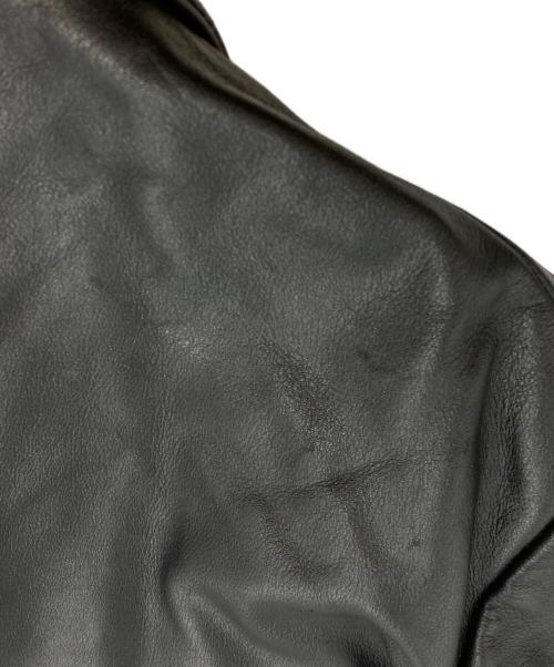 TOWN CRAFT（タウンクラフト）TOWN CRAFT (タウンクラフト) LEATHER RUNCHER JACKET/レザーランチャージャケット ブラック サイズ:Mの古着・服飾アイテム