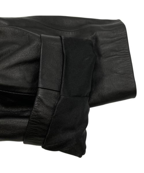 TOWN CRAFT（タウンクラフト）TOWN CRAFT (タウンクラフト) LEATHER RUNCHER JACKET/レザーランチャージャケット ブラック サイズ:Mの古着・服飾アイテム