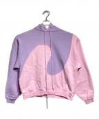 ERLイーアールエル）の古着「ウェーブデザインフーディー/Wave Design Hoodie」｜ピンク